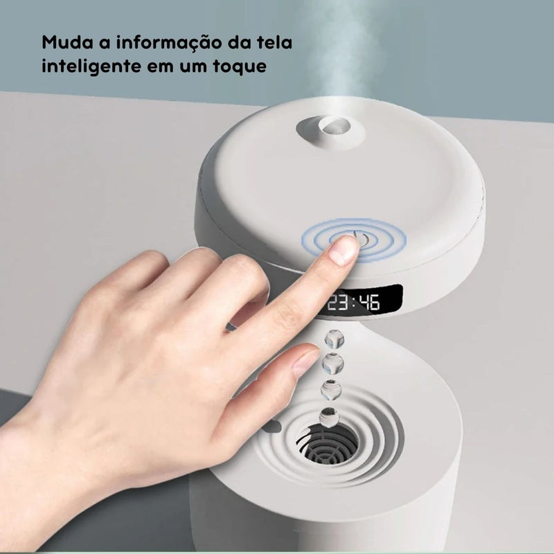 Bebedouro Anti-Gravidade com Umidificador para Pets – Hidratação Contínua e Ambiente Refrescante para Cães e Gatos